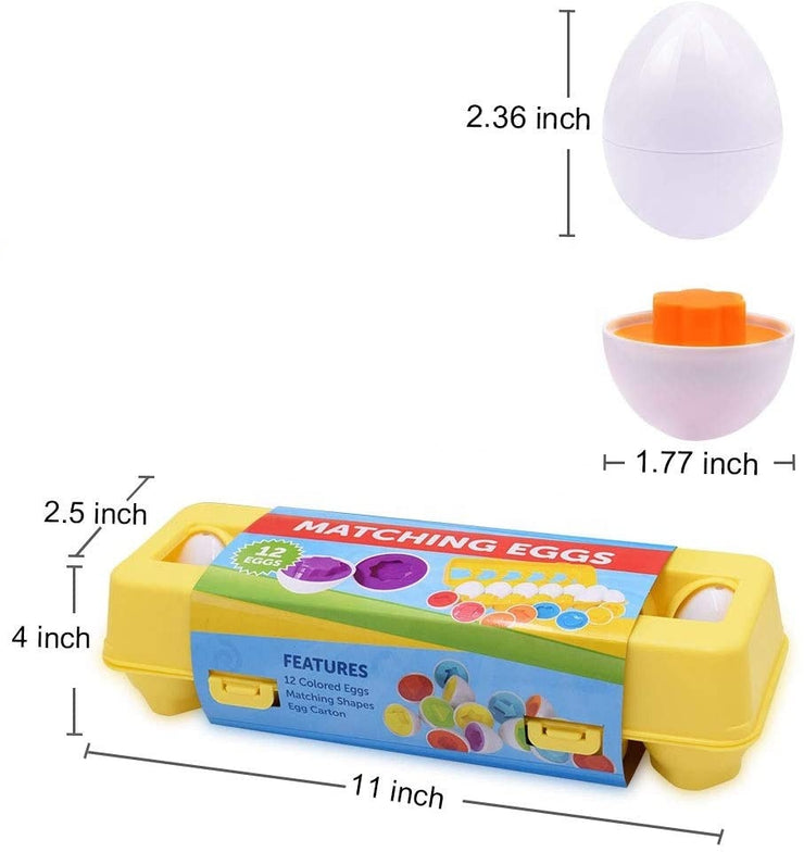 Matching Educational Egg Toys with Colors adn Shapes