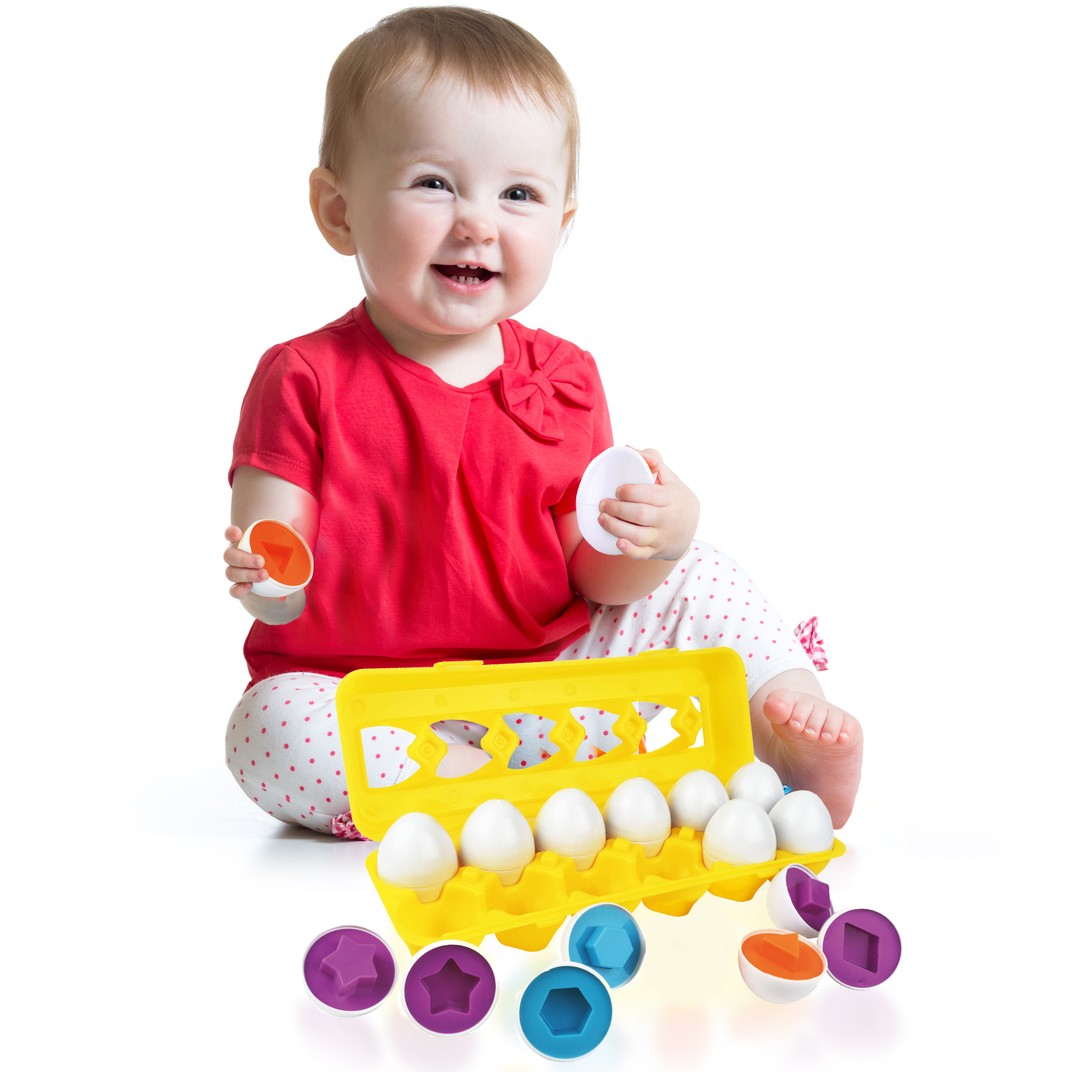Matching Educational Egg Toys with Colors adn Shapes